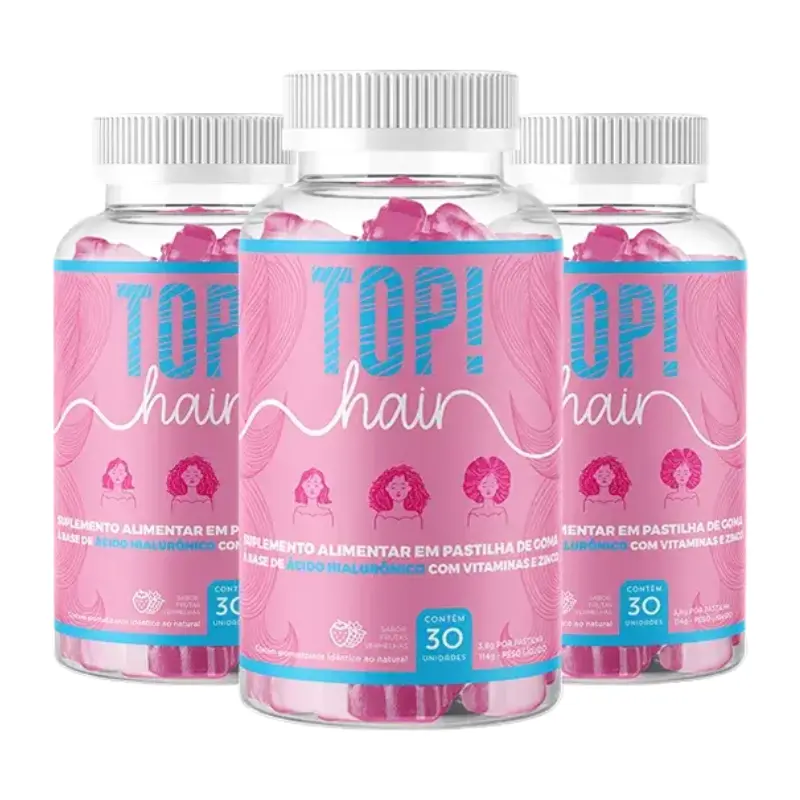 Top Hair Gummy 1 Pote 30 Unidades